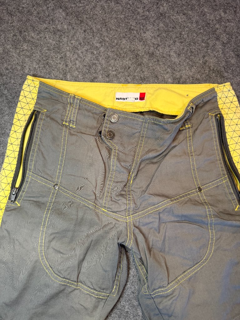 Nasty Pig Men's Vintage Gray Yellow Utility Moto Shorts Size 29 — image 3 of 8
